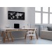 Wall Mounted Magnetic Glass Board 910x460x15mm - World Map Design