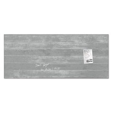 Wall Mounted Magnetic Glass Board 1300x550x18mm - Fairfaced Concrete Design