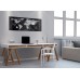 Wall Mounted Magnetic Glass Board 1300x550x18mm - World Map Design