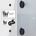 Wall Mounted Magnetic Glass Board 1300x550x18mm - World Map Design