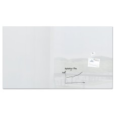 Wall Mounted Magnetic Glass Board 2400x1200x18mm - Super White