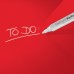 Wall Mounted Magnetic Glass Board 1200x900x18mm - Red