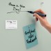 Wall Mounted Magnetic Glass Board 600x400x15mm - Matt Mint