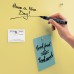 Wall Mounted Magnetic Glass Board 600x400x15mm - Matt Pastel Yellow