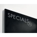 Wall Mounted Magnetic Glass Board 900x1200x18mm - Matt Happy Hour Specials Board