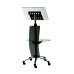 ROCADA VISUALLINE Mobile Lectern and Speaker Stand (Height Adjustable) - Chrome