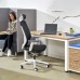 ROCADA ERGOLINE Operators Mesh Chair with White Frame - Black