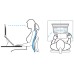 Laptop Stand with Pivotable Document Holder - Natural Aluminium