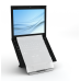 Laptop Stand with In-line Document Holder - Natural Aluminium