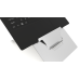 Low Angle High Elevation Laptop Stand with In-line Document Holder - Natural Aluminium