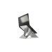 Low Angle High Elevation Laptop Stand with In-line Document Holder - Natural Aluminium