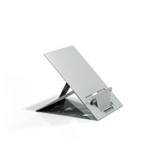 Laptop Stand with Document Holder for Oversized Laptops - Natural Aluminium