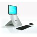 Hybrid Laptop stand with Document Holder - Natural Aluminium