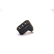 1 to 3 USB Hub Extender - Black