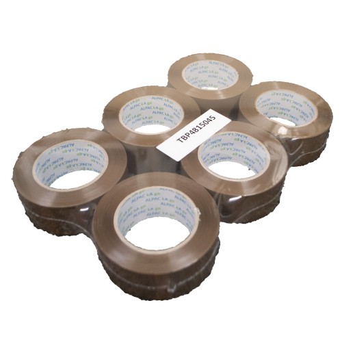 Buff Packaging Tape 48mm x 150m 45 micron Pack of 6 Rolls