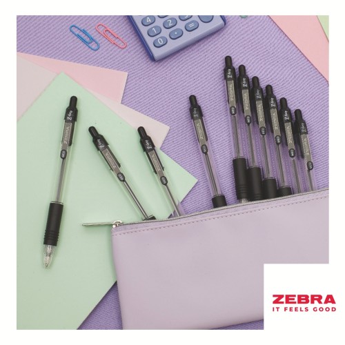 Z-Grip Smooth Retractable Ballpoint Pen Black Ink Box 12