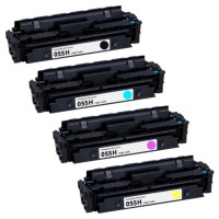 4 Pack - Compatible 055H 3020C002/19/18/17 BCMY Toner Multipack for Canon Printers