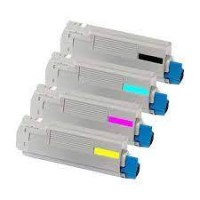 4 Pack - Compatible 44318608/5/6/7 BCMY Toner Multipack for Oki Printers 4 Pack - Compatible 44318608/5/6/7 BCMY Toner Multipack for Oki Printers