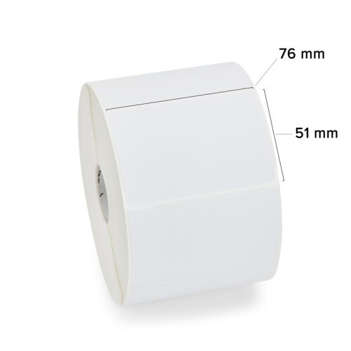Compatible Zebra 76.2mm x 50mm x 1240 pcs (25mm core) White Address Labels Roll