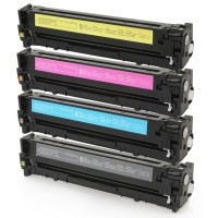 5 Pack - Compatible 128A Multipack CE320A/CE321A/CE322A/CE333A BBCMY Toner + Extra Black for HP Printers
