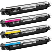 5 Pack - Compatible 130A Multipack CF350A/CF351A/CF352A/CF353A BBCMY Toner + Extra Black for HP Printers