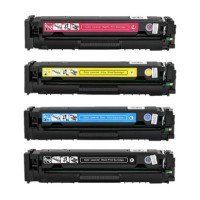 4 Pack - Compatible 203A Multipack CF540A/CF541/CF542A/CF543A BCMY Toner for HP Printers