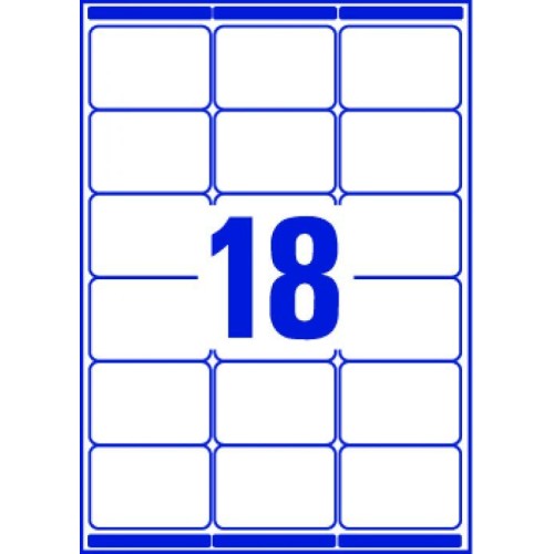 Compatible L7161-100 A4 Sheets 18 Labels per Sheet 63.5mm x 46.5mm