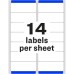 Compatible L7163-100 A4 Sheets 14 Labels per Sheet 99.1mm x 38.1mm