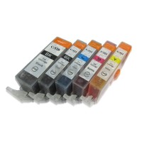 5 Pack - Compatible PGi-520 CLi-521 BBCMY Ink Multipack for Canon Printers