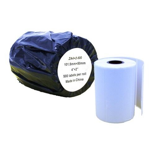 Compatible Zebra 101.5mm x 50mm x 500 pcs (25mm core) White Standard Shipping Labels Roll