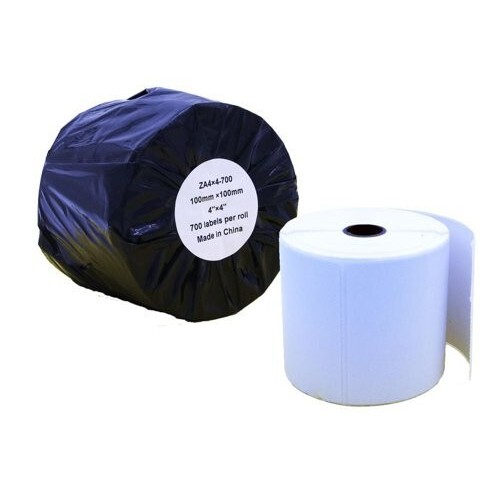 Compatible Zebra 101.5mm x 101.5mm x 700 pcs (25mm core) White Labels Roll