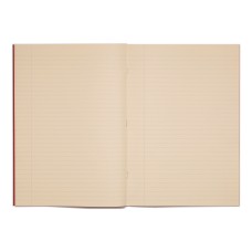 RHINO A4 Special Exercise Book 48 page, Red with Cream Tinted Paper, F8M (Pack of 50)