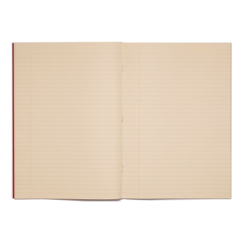 RHINO A4 Special Exercise Book 48 page, Red with Cream Tinted Paper, F8M (Pack of 50)
