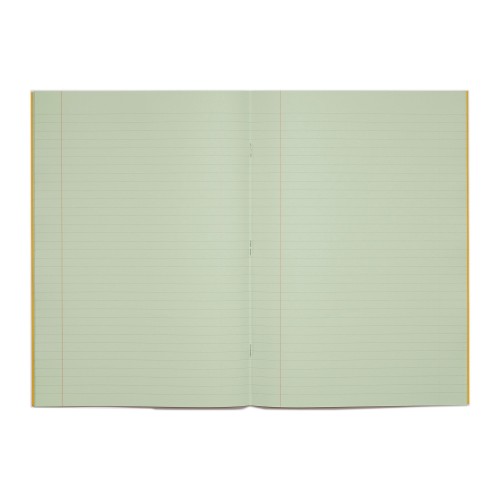 RHINO Special Ex Book A4 48 page, Yellow with Tinted Green Paper, F8M (Pack of 10)