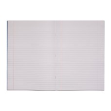 RHINO A4 Exercise Book 64 Pages / 32 Leaf Light Blue 8mm Lined with Margin (Pack of 50)