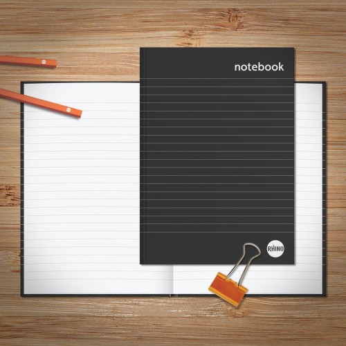 Rhino Everyday Feint Ruled Casebound Notebook 192 Pages A5