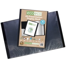 A5 50% Recycled 40 Pocket Presentation Display Book - Single